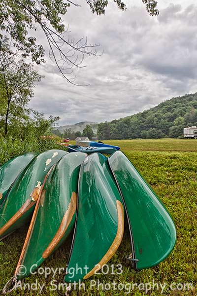 Canoes at Dawn at Milanville, Pennsylvania